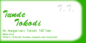 tunde tokodi business card